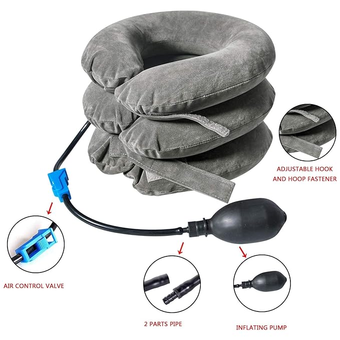 🧠 CerviCare – Collier cervical gonflable thérapeutique pour soulager les douleurs du cou