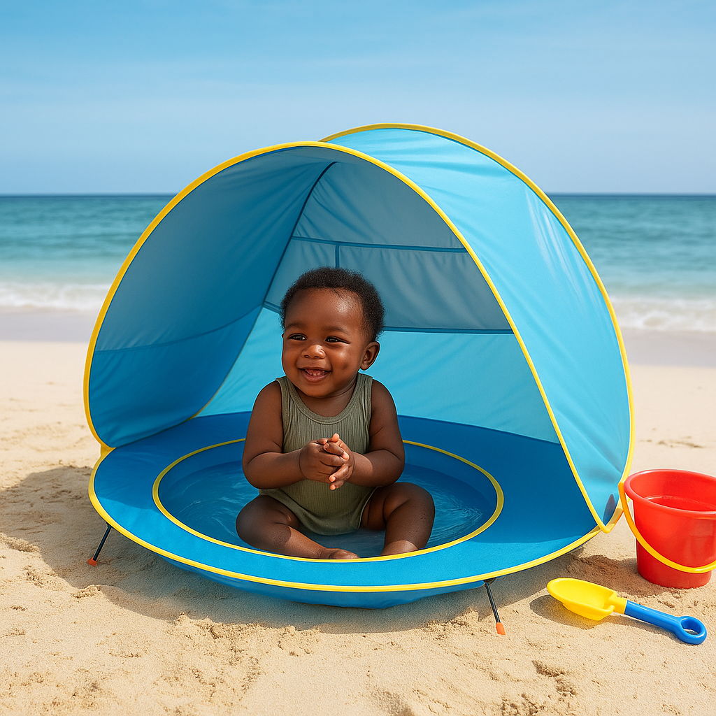 🏖️ BabyBeach™ – Tente Plage & Piscine Intégrée