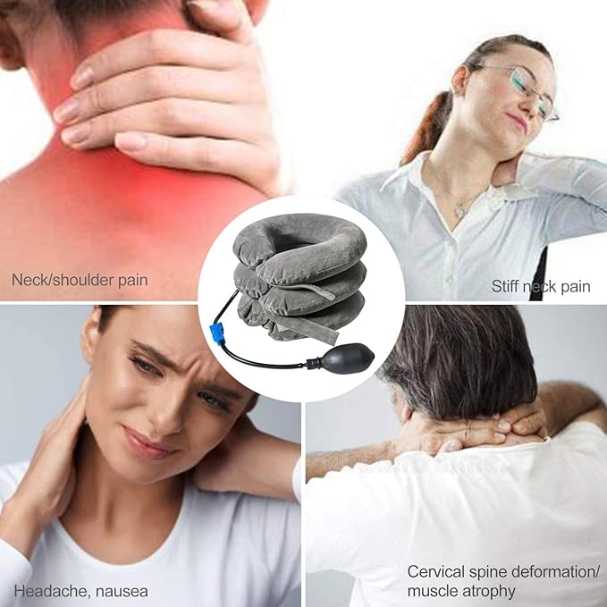 🧠 CerviCare – Collier cervical gonflable thérapeutique pour soulager les douleurs du cou