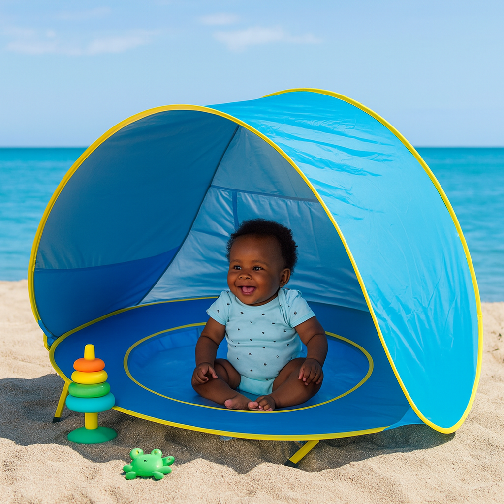 🏖️ BabyBeach™ – Tente Plage & Piscine Intégrée