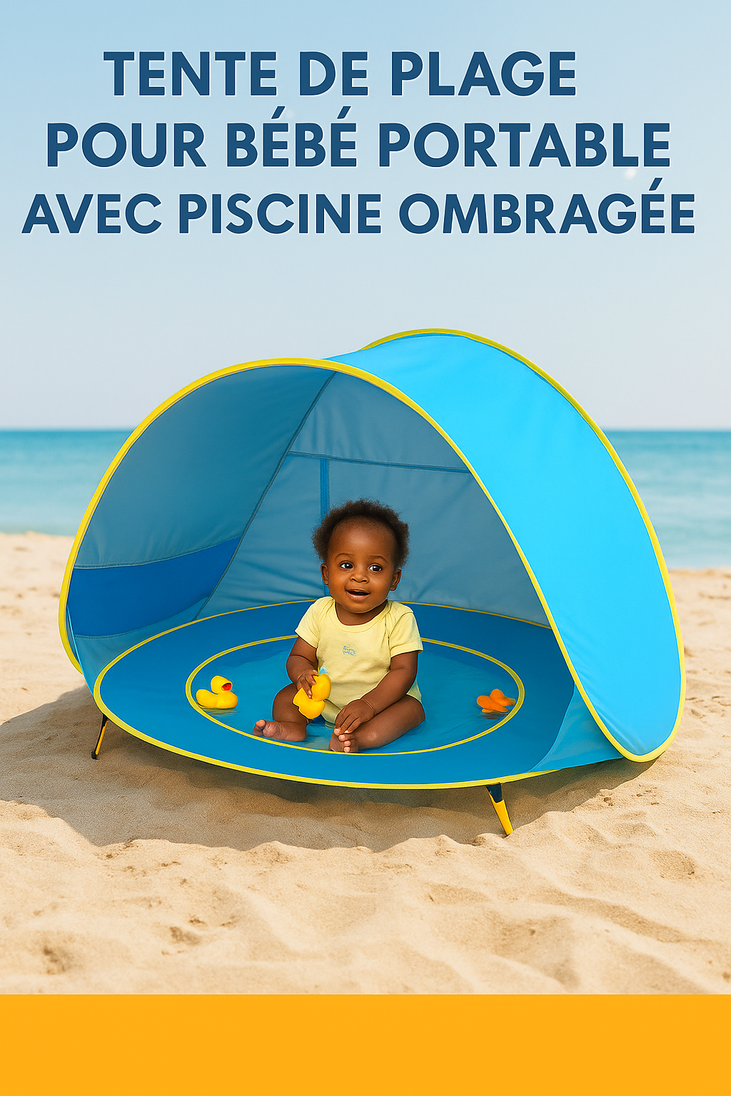 🏖️ BabyBeach™ – Tente Plage & Piscine Intégrée
