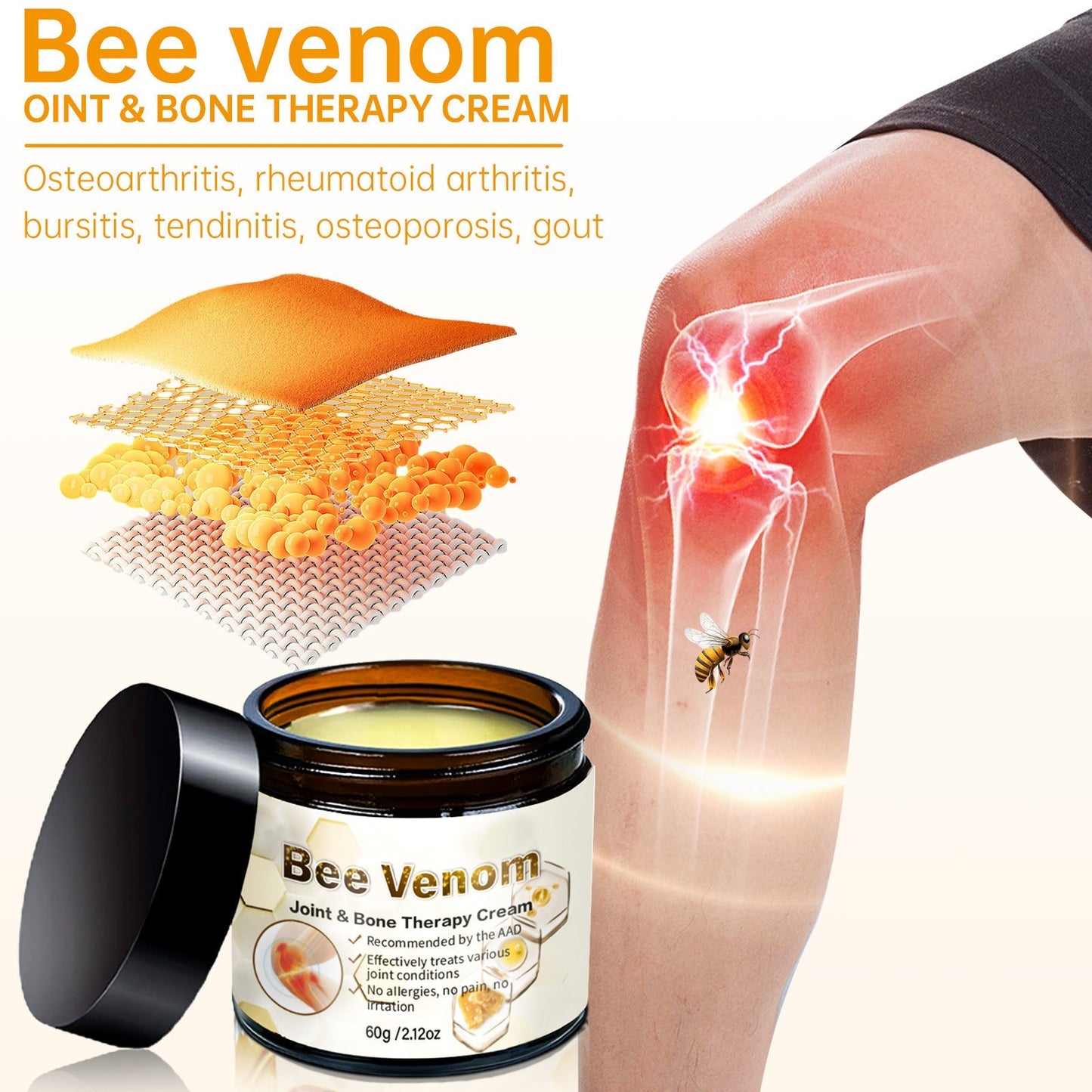 Crème apaisante au venin d’abeille