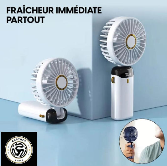 Mini Ventilateur LED Portable – Fraîcheur Pliable